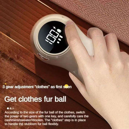New lint remover with digital display, portable household hair remover, 2-in-1 rechargeable hair removal device