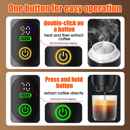 Portable Capsule Coffee Machine — Compact Electric Espresso Maker for Home & Outdoor Use (With Heating Function)