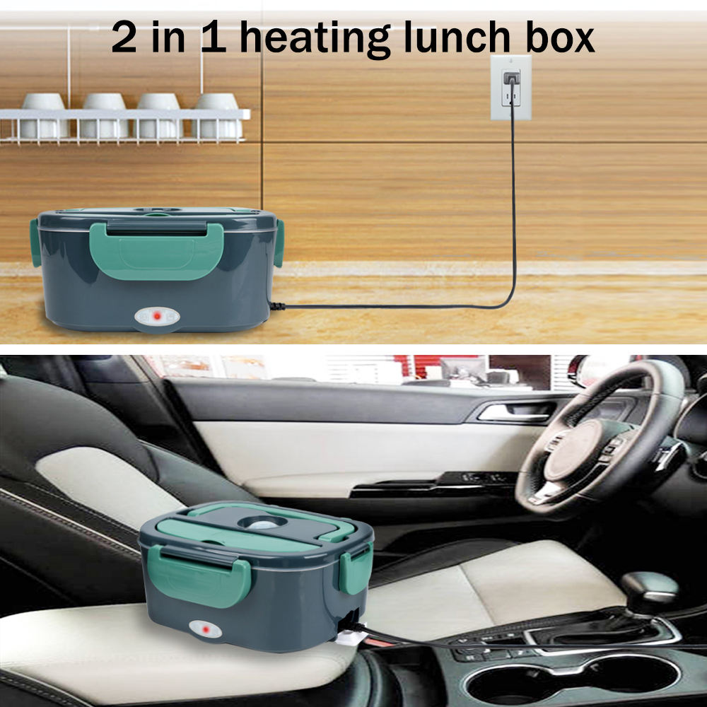 Electric lunch box, heat preservation and heating, dual-use for family and car, stainless steel, plug-in.