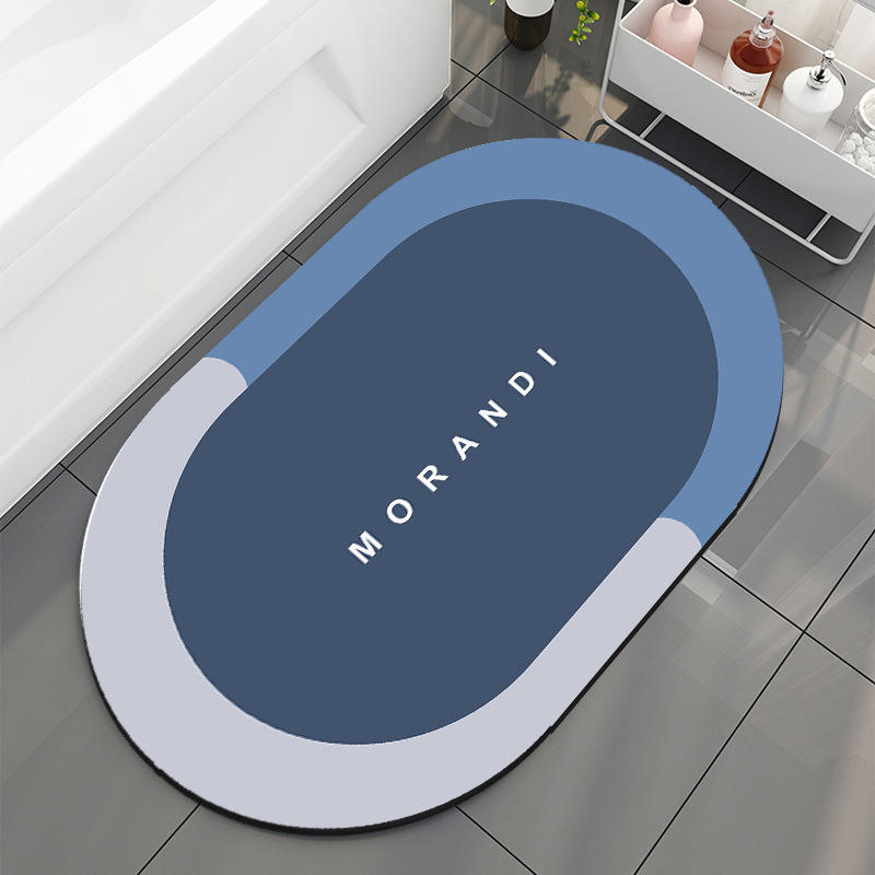 Hot-selling bathroom anti-slip mat, household toilet floor mat, water-absorbing and stain-resistant mat, diatomaceous earth foot mat