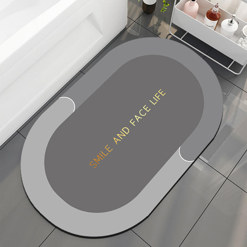Hot-selling bathroom anti-slip mat, household toilet floor mat, water-absorbing and stain-resistant mat, diatomaceous earth foot mat