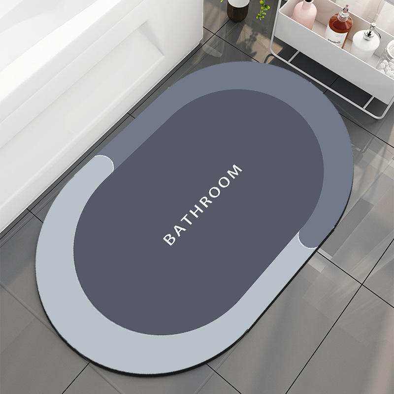 Hot-selling bathroom anti-slip mat, household toilet floor mat, water-absorbing and stain-resistant mat, diatomaceous earth foot mat