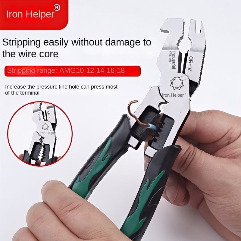Heavy-duty deluxe industrial-grade multi-functional wire cutters with elbows
