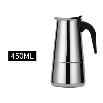 Italian Moka Pot, Stainless Steel Home Moka Coffee Maker, Coffee Brewing Equipment