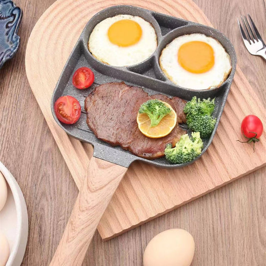 Four-hole egg pan, non-stick frying pan, steak breakfast frying pan