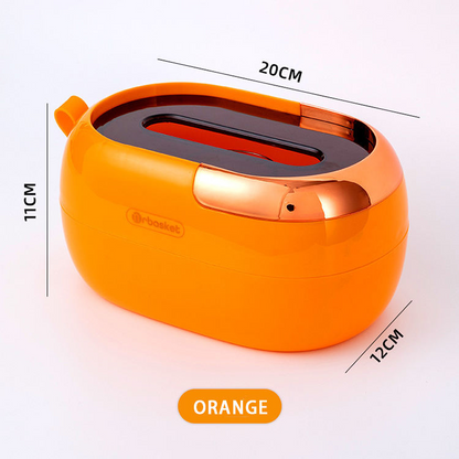 Sesame machine type tissue box, vertical and wall mounted dual-use tissue box, with spring design