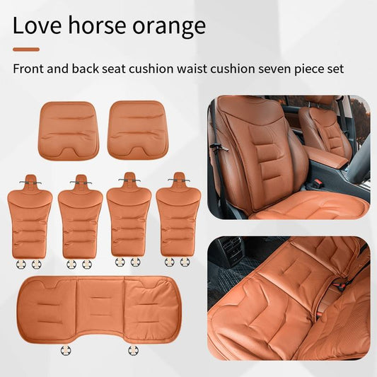 New universal car seat cushion, rear seat cushion, summer ventilated seat cover, seat cushion, backrest cushion, 7-piece set
