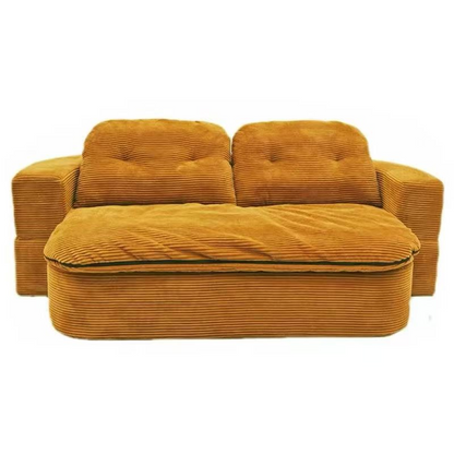 Vacuum Compressed Kangaroo Sofa Bed Retro Style Living Room Apartment Small Space Flannel Lazy Foldable Bed