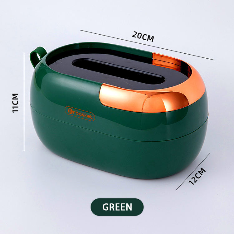 Sesame machine type tissue box, vertical and wall mounted dual-use tissue box, with spring design