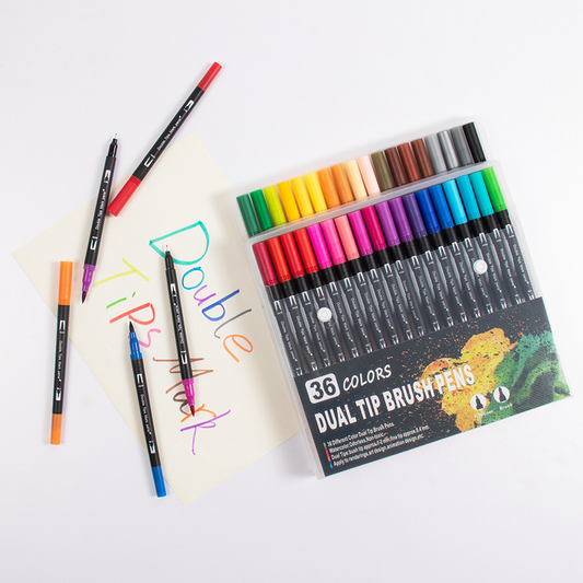 Watercolor Pen Set 12 Color -120 Color Double Headed Children's Watercolor Pen Water based Graffiti Brush