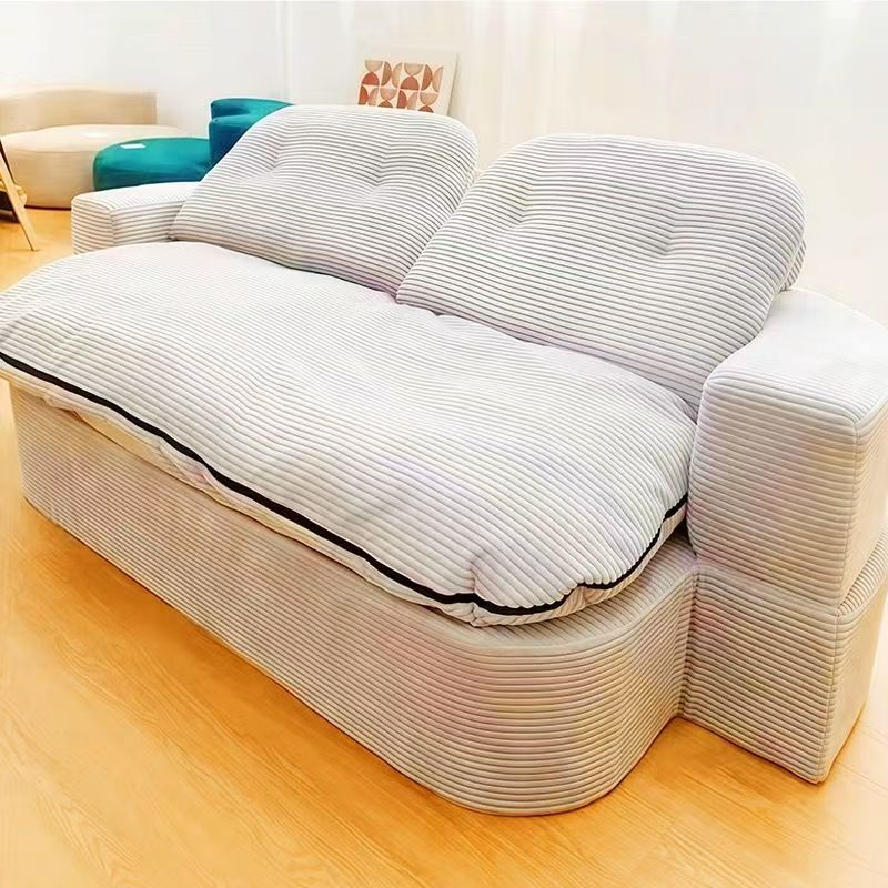 Vacuum Compressed Kangaroo Sofa Bed Retro Style Living Room Apartment Small Space Flannel Lazy Foldable Bed
