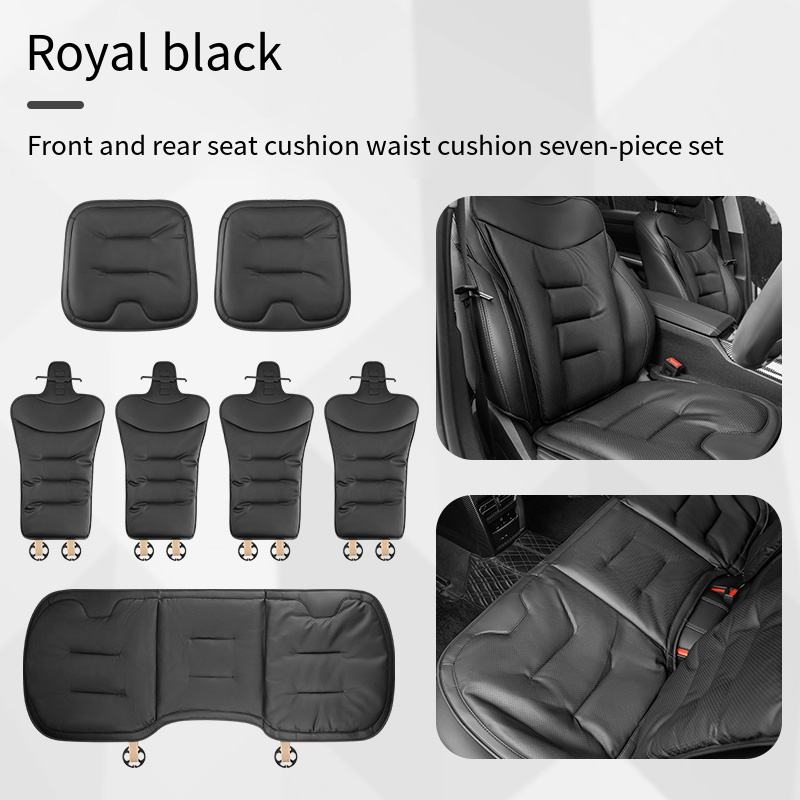 New universal car seat cushion, rear seat cushion, summer ventilated seat cover, seat cushion, backrest cushion, 7-piece set