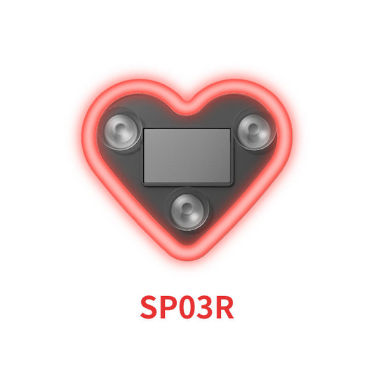 Car Love Light Solar Wireless Decorative Light LED Warning Light Triangle Window Rear Window Car Fun Atmosphere Light