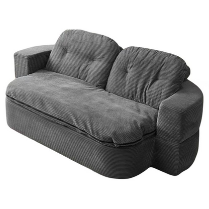 Vacuum Compressed Kangaroo Sofa Bed Retro Style Living Room Apartment Small Space Flannel Lazy Foldable Bed