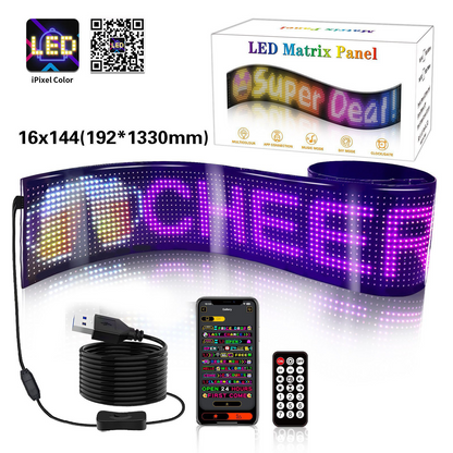 Magic Eye Light Car mounted LED Soft Screen Ultra thin Intelligent Glass Free Car Adhesive USB Power on Non destructive Installation
